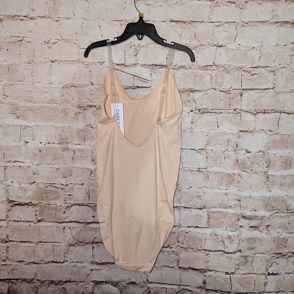 ♥️Capezio Women's Camisole Leotard with Clear Transition Straps, Nude, Large - Picture 3 of 4